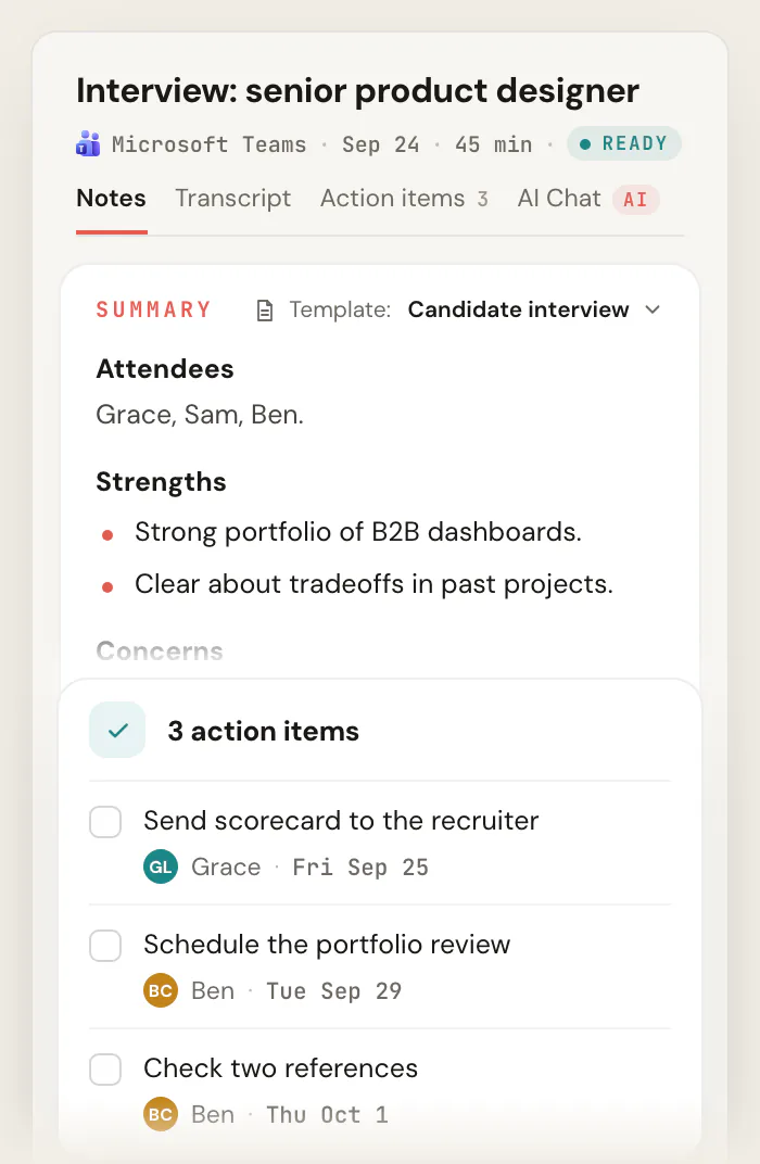Note Taker Layout Template Best AI Notetaker for Recruiters in 2026: 6 Tools Compared and Ranked ...